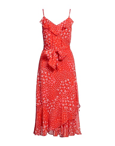 KARL LAGERFELD Midi dress Red 70% Polyester, 30% Recycled polyester