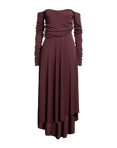 ERIKA CAVALLINI Vestito midi CIOCCOLATO 75% Acetato, 20% Poliammide, 5% Elastan