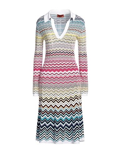 MISSONI Vestito midi Bianco 68% Cotone, 31% Viscosa, 1% Poliammide