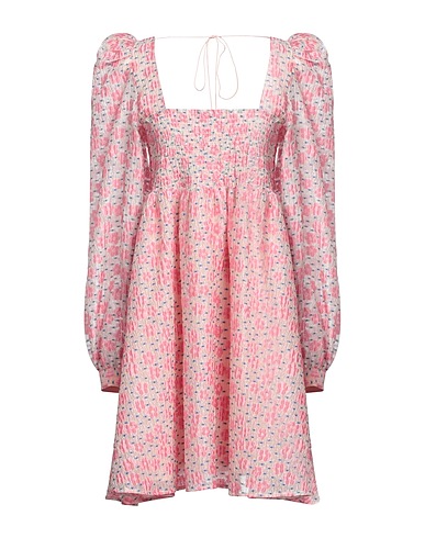 CUSTOMMADE Short dress Pink 61% Polyester, 39% Polyamide, Viscose, Cotton