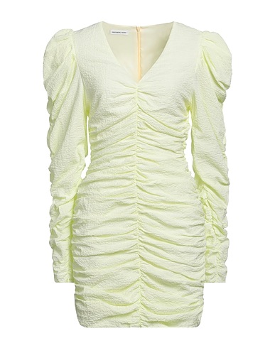 DESIGNERS REMIX Short dress Lime green 98% Cotton, 2% Elastane