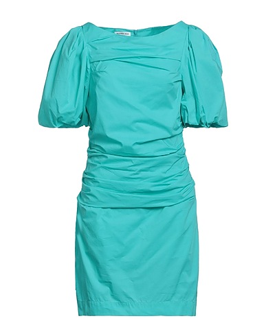 DESIGNERS REMIX Short dress Turquoise 100% Organic cotton