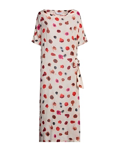 ANNA SERAVALLI Midi dress Beige 100% Viscose
