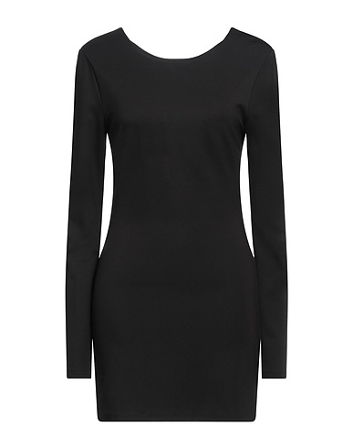 ROTATE BIRGER CHRISTENSEN Short dress Black 65% Viscose, 30% Polyamide, 5% Elastane