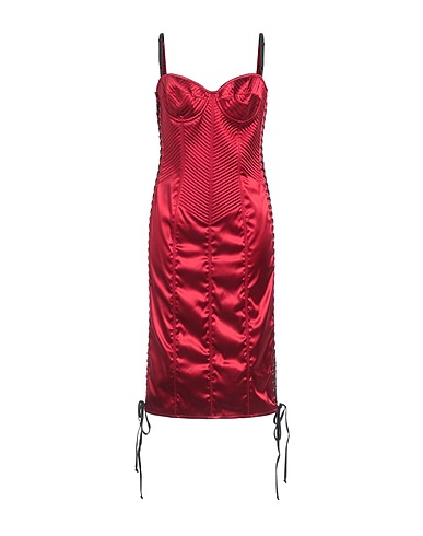 DOLCE&GABBANA Midi dress Brick red 65% Acrylic, 29% Polyamide, 6% Elastane