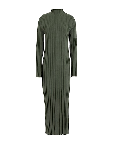 TOPSHOP Long dress Military green 57% Acrylic, 28% Polyester, 15% Nylon