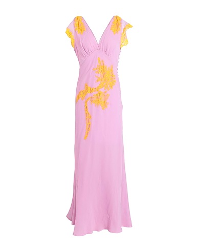TOPSHOP Long dress Pink 100% Polyester, Nylon