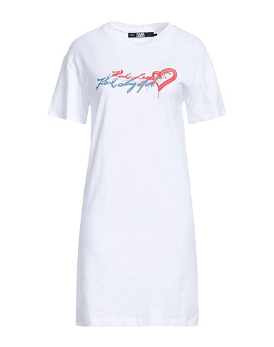 KARL LAGERFELD Short dress White 100% Cotton