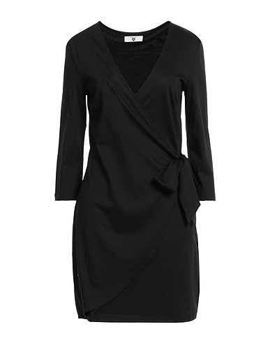 TWINSET Short dress Black 50% Cotton, 50% Modal