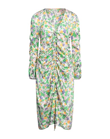 BAUM UND PFERDGARTEN Midi dress Green 96% Silk, 4% Elastane