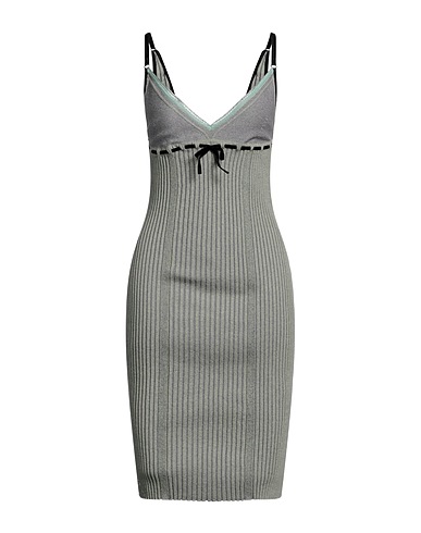CORMIO Midi dress Sage green 50% Cotton, 35% Viscose, 8% Polyamide, 7% Metal