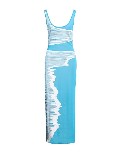 MISSONI Long dress Azure 75% Viscose, 15% Polyester, 10% Polyamide