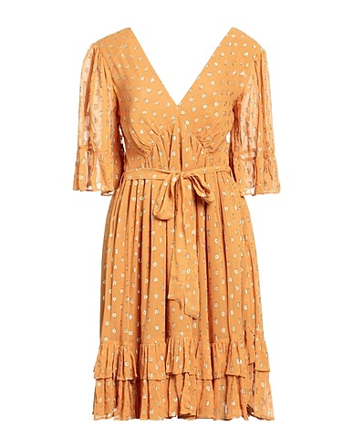 TWINSET Short dress Orange 90% Viscose, 10% Polyester