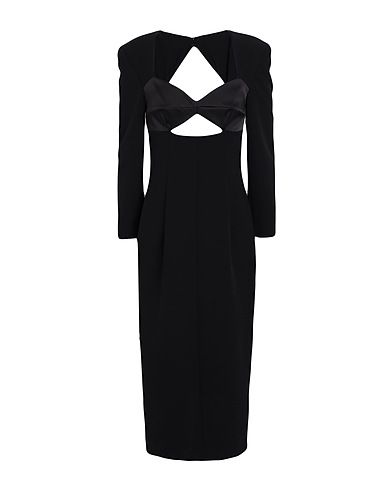 KARL LAGERFELD Midi dress EVENING CUT OUT DRESS
 Black 88% Recycled polyester, 12% Elastane
