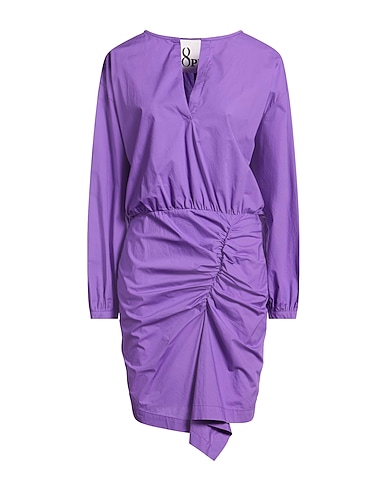 8PM Sheath dress Purple 100% Cotton