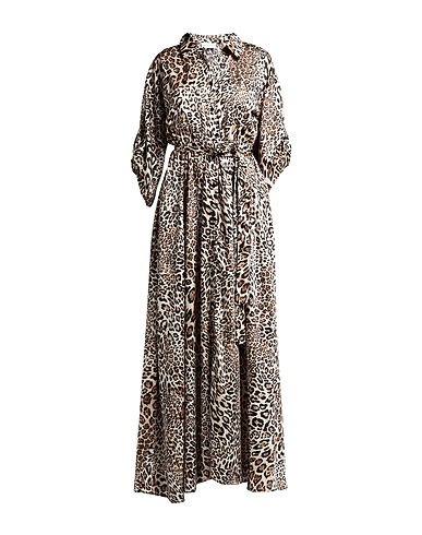 GAëLLE Paris Long dress Beige 100% Polyester