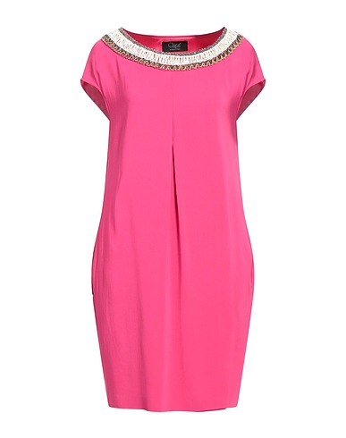 CLIPS Short dress Fuchsia 96% Viscose, 4% Elastane