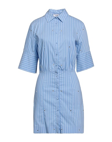 JIJIL Shirt dress Light blue 74% Cotton, 23% Polyamide, 3% Elastane