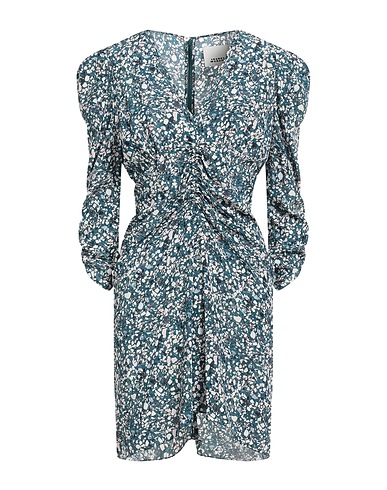 ISABEL MARANT Short dress Deep teal 91% Silk, 9% Elastane