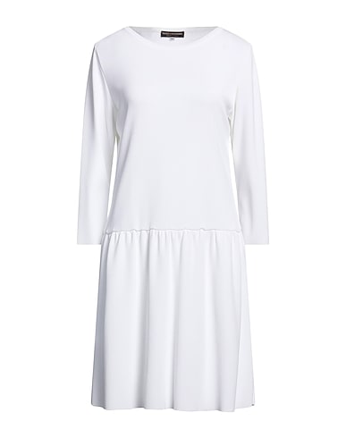NINO COLOMBO Short dress White 96% Rayon, 4% PBT - Polybutylene terephthalate