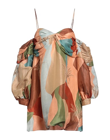 RAQUEL DINIZ Short dress Blush 58% Linen, 42% Silk