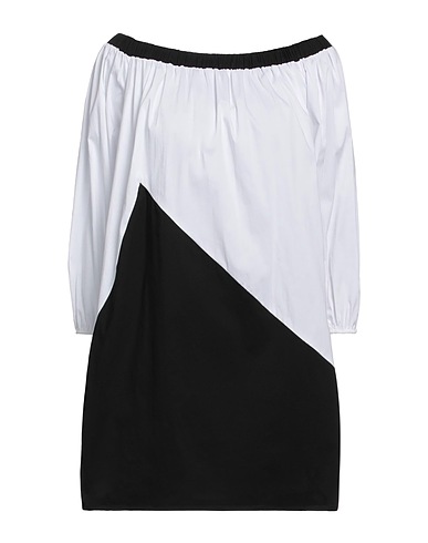 JIJIL Short dress NERO 79% Cotton, 18% Polyamide, 3% Elastane