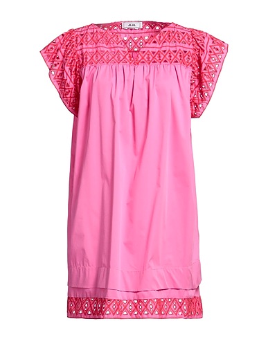 JIJIL Short dress Fuchsia 66% Cotton, 31% Polyamide, 3% Elastane