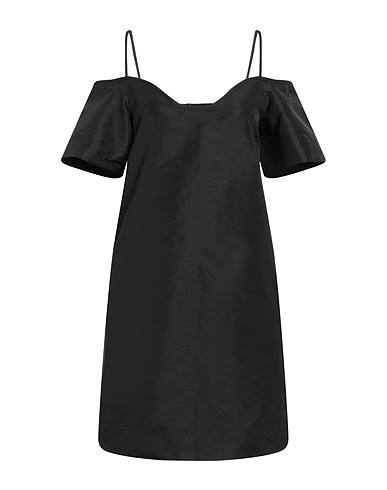 GANNI Short dress Black 100% Recycled polyester