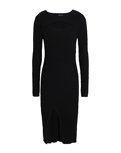 ONLY Midi dress Black 70% Viscose, 30% Nylon