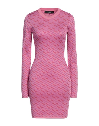 VERSACE Sheath dress Pink 56% Silk, 43% Viscose, 1% Other Fibres