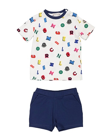 MONCLER Babykleidung-Set  Weiß 95% Baumwolle, 5% Elastan