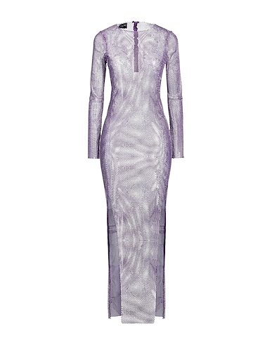 SANTA BRANDS Langes Kleid Violett 50% Andere Fasern, 30% Polyester, 20% Baumwolle