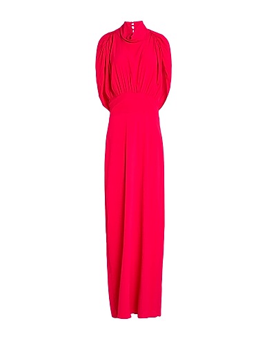 SEMICOUTURE Long dress Garnet 65% Acetate, 35% Silk
