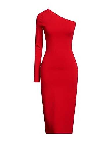 VB BODY VICTORIA BECKHAM Midi dress Red 73% Viscose, 15% Polyester, 12% Elastane