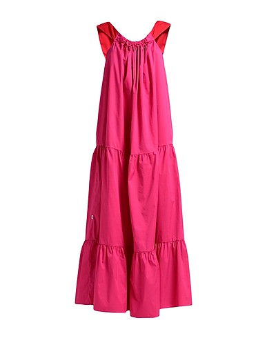 JIJIL Long dress Fuchsia 66% Cotton, 31% Polyamide, 3% Elastane