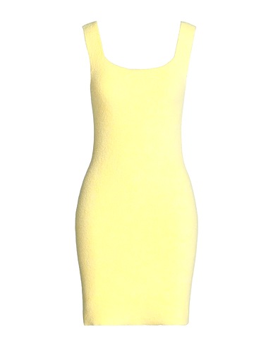PATOU Kurzes Kleid Pastellgelb 52% Viskose, 29% Baumwolle, 16% Polyamid, 3% Polyester