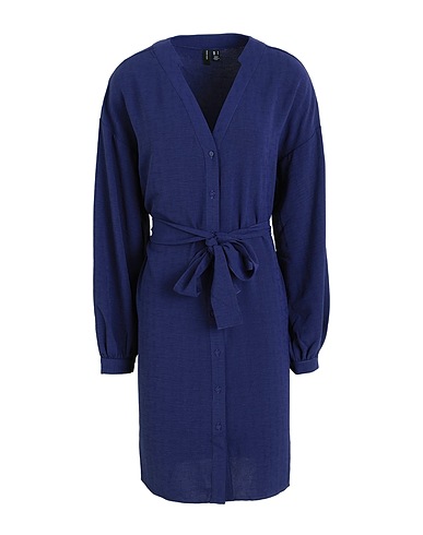 VERO MODA Short dress Dark purple 50% Polyester, 50% Recycled polyester