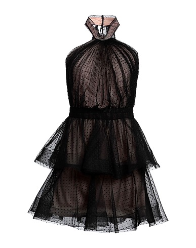SIMONA CORSELLINI Kurzes Kleid Schwarz 100% Polyester, Polyamid