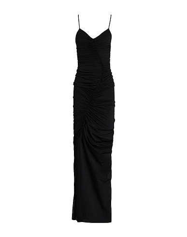 VICTORIA BECKHAM Long dress Black 94% Polyester, 6% Elastane