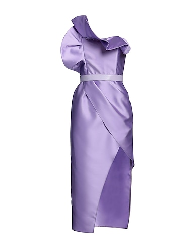 SIMONA CORSELLINI Midi dress Lilac 100% Polyester, Polyamide, Elastane
