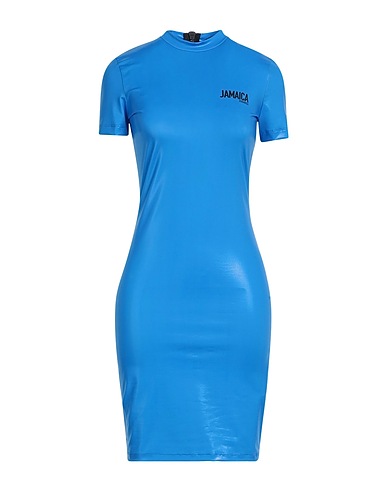 DSQUARED2 Sheath dress Azure 78% Polyester, 22% Elastane