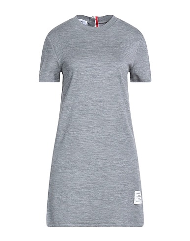 THOM BROWNE Short dress Grey 49% Cotton, 43% Silk, 8% Polyamide