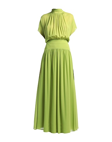 MAX MARA STUDIO Long dress Lime green 100% Silk