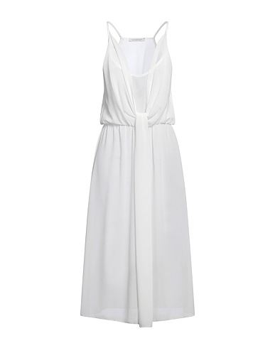 BIANCOGHIACCIO Midi-Kleid Weiß 100% Polyester