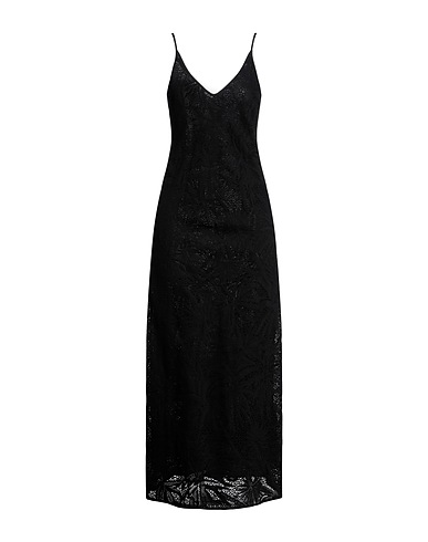 MAX MARA STUDIO Long dress Black 70% Cotton, 30% Polyamide