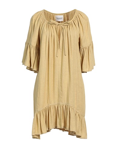 ISABEL MARANT Short dress Mustard 100% Silk