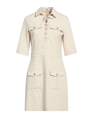 MORGAN DE TOI Vestito corto Beige 52% Poliestere, 46% Viscosa, 2% Elastan