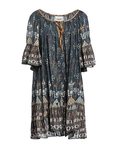 MARANT ÉTOILE Short dress Deep teal 100% Cotton