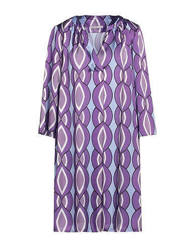 BIANCOGHIACCIO Short dress Purple 100% Polyester