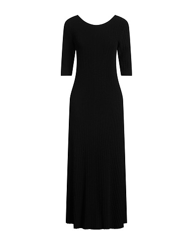 ROBERTO COLLINA Vestito midi Nero 83% Viscosa, 17% Poliestere